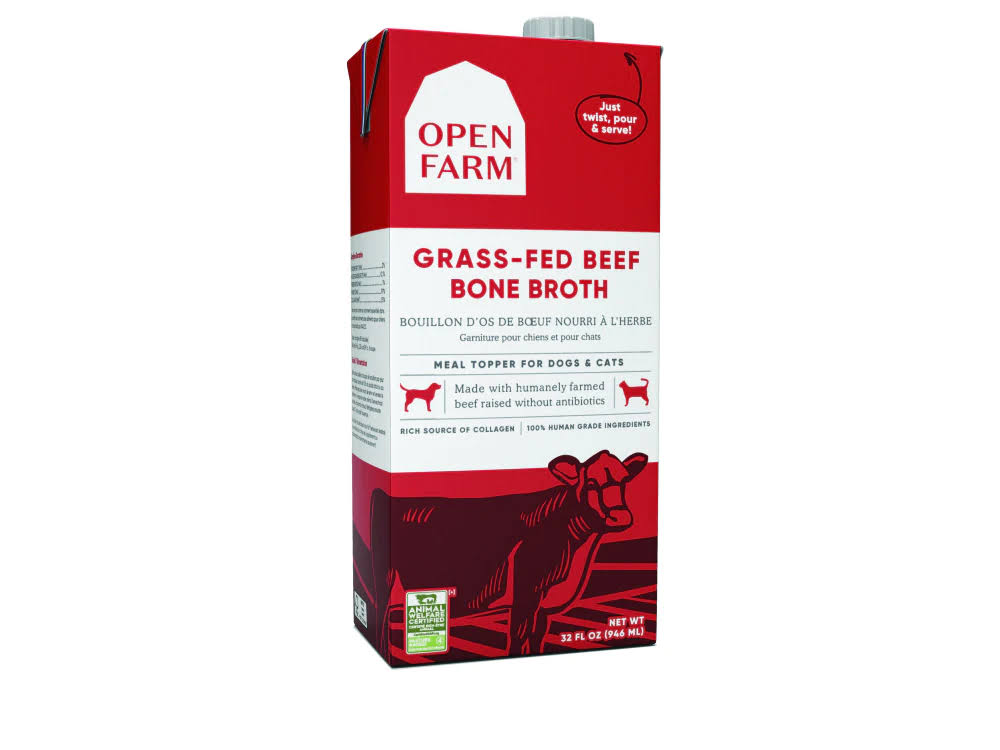 Open Farm Pet - Grass-Fed Beef Bone Broth for Cats - 32 fl oz