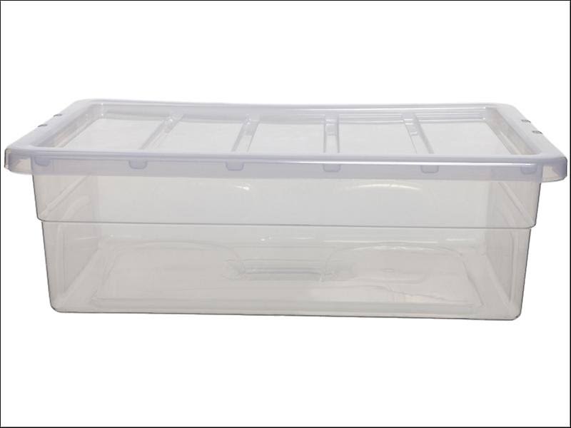 Whitefurze Small Plastic  Storage Box Clear Shelves And  Storage Home New 
