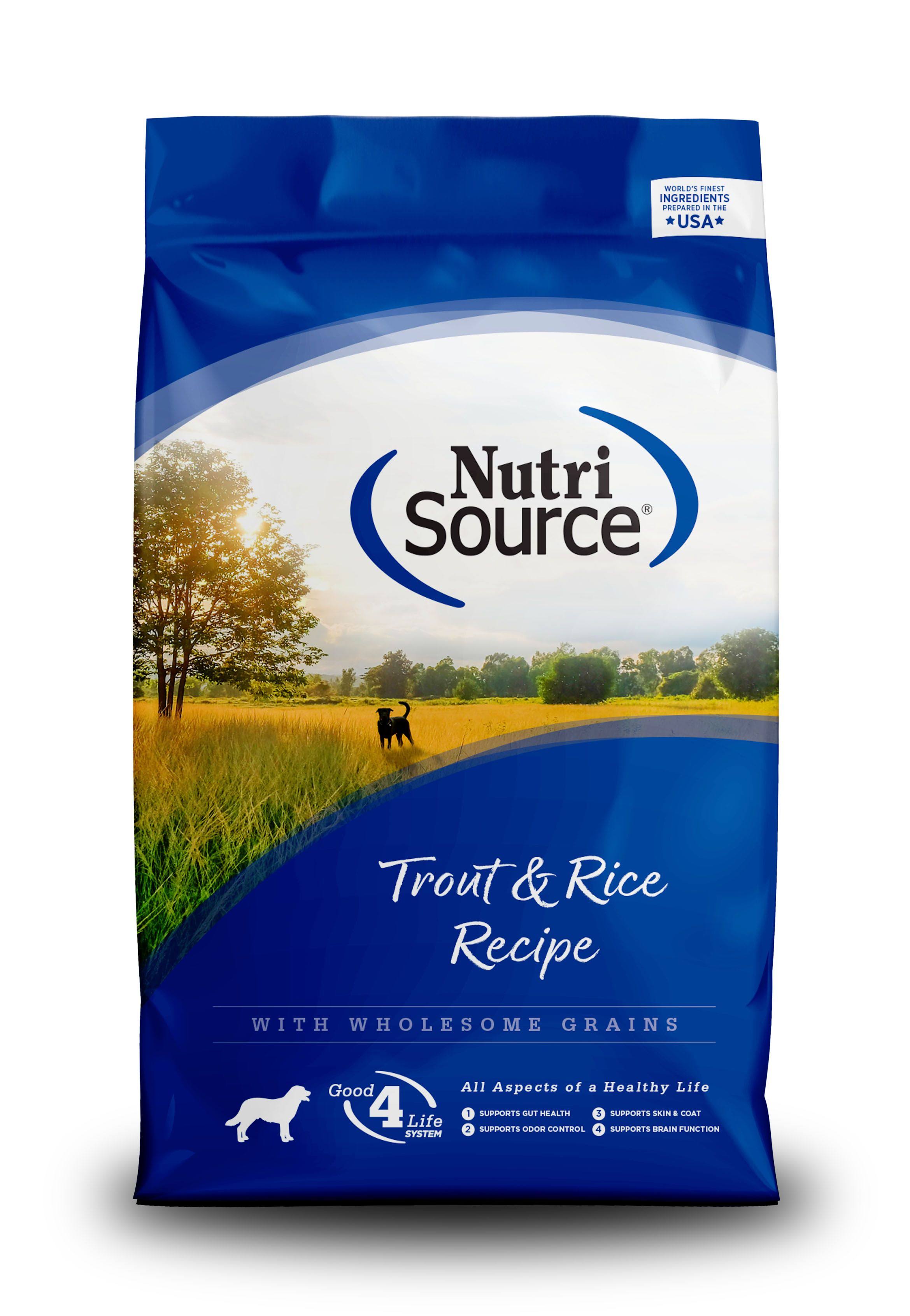 NutriSource Trout & Brown Rice Recipe Dry Dog Food 30 lbs