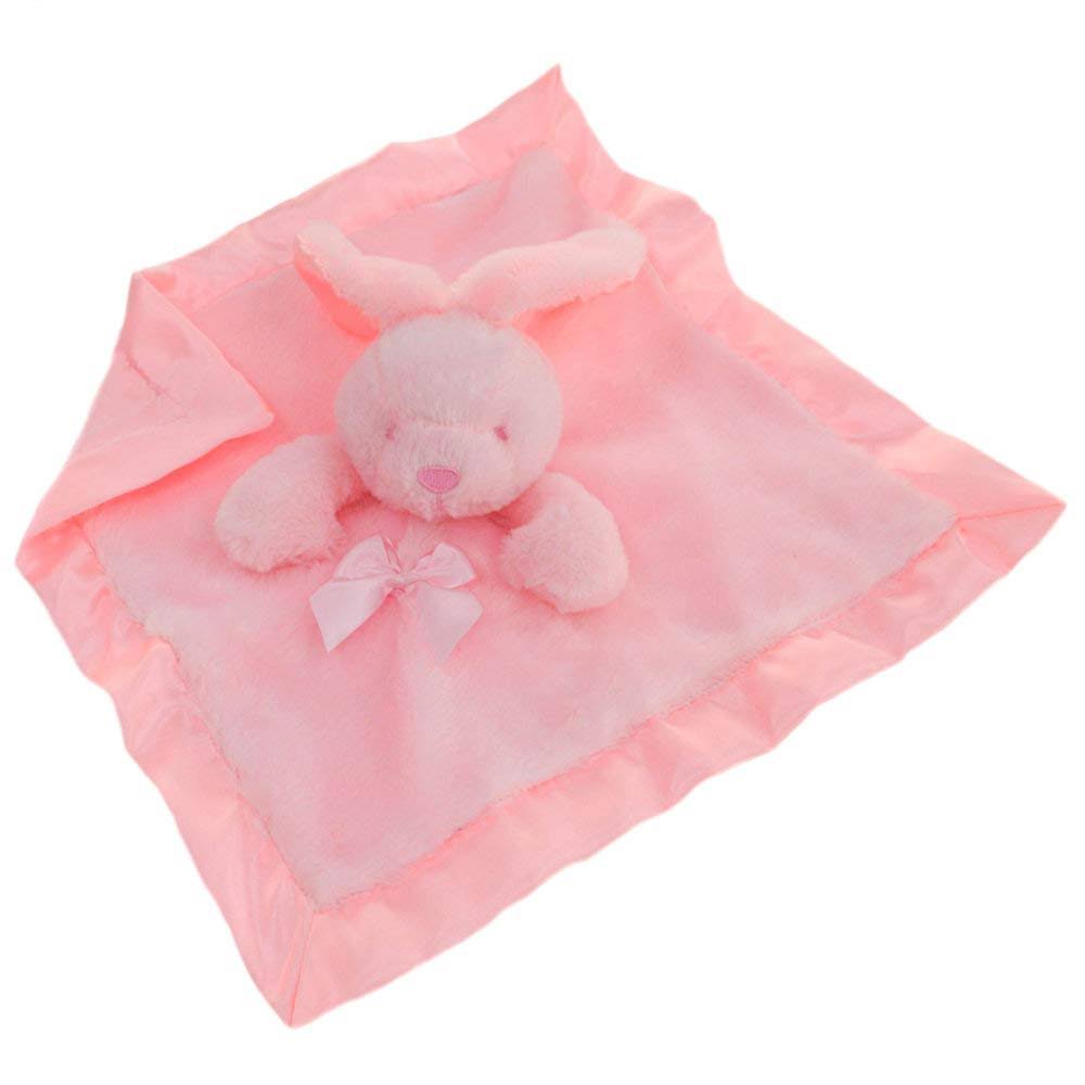 Tillfield Soft Touch Baby Bunny Comforter/Security Blanket (Pink)