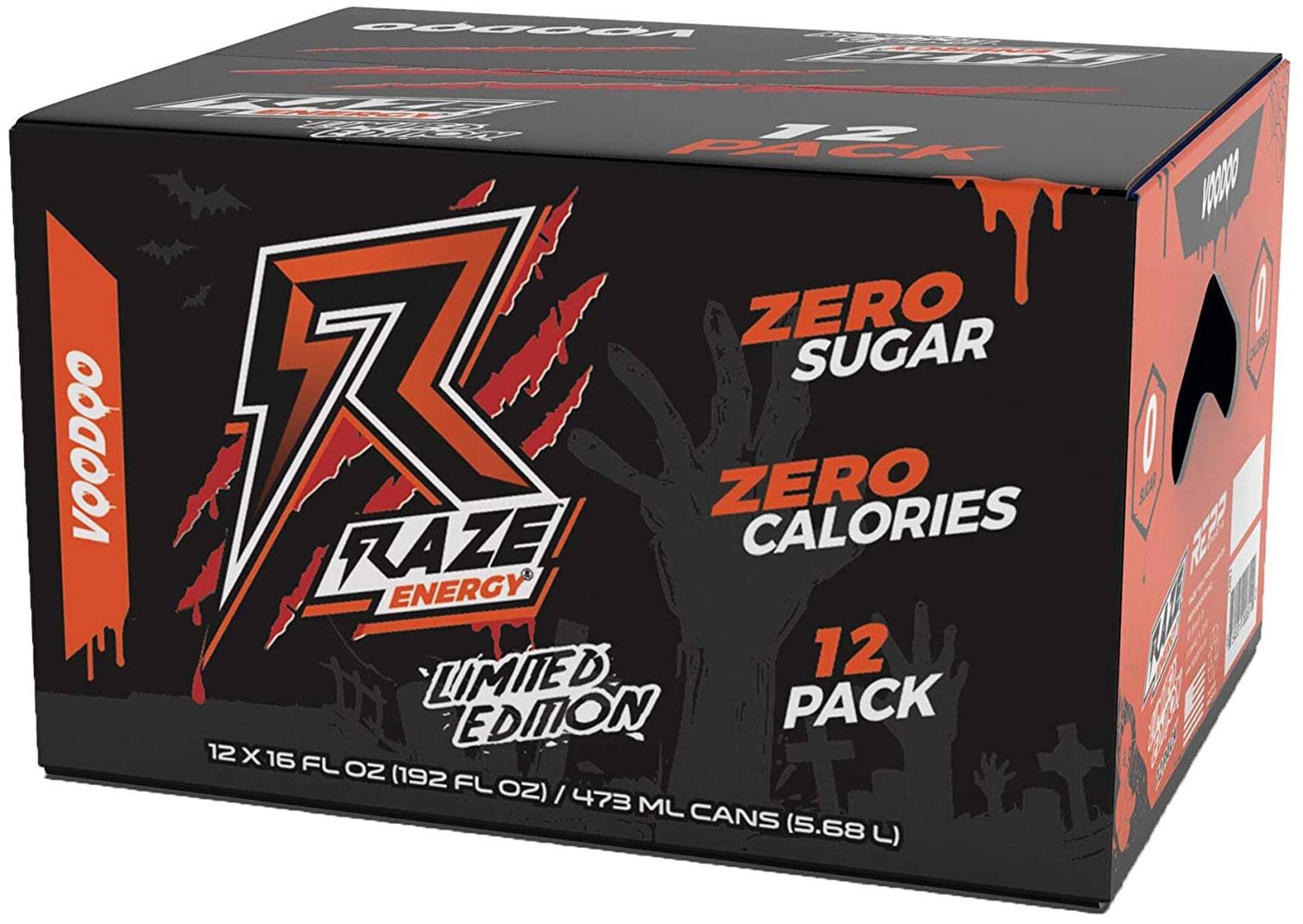 Raze Energy, Voodoo - 12 x 473 ml.