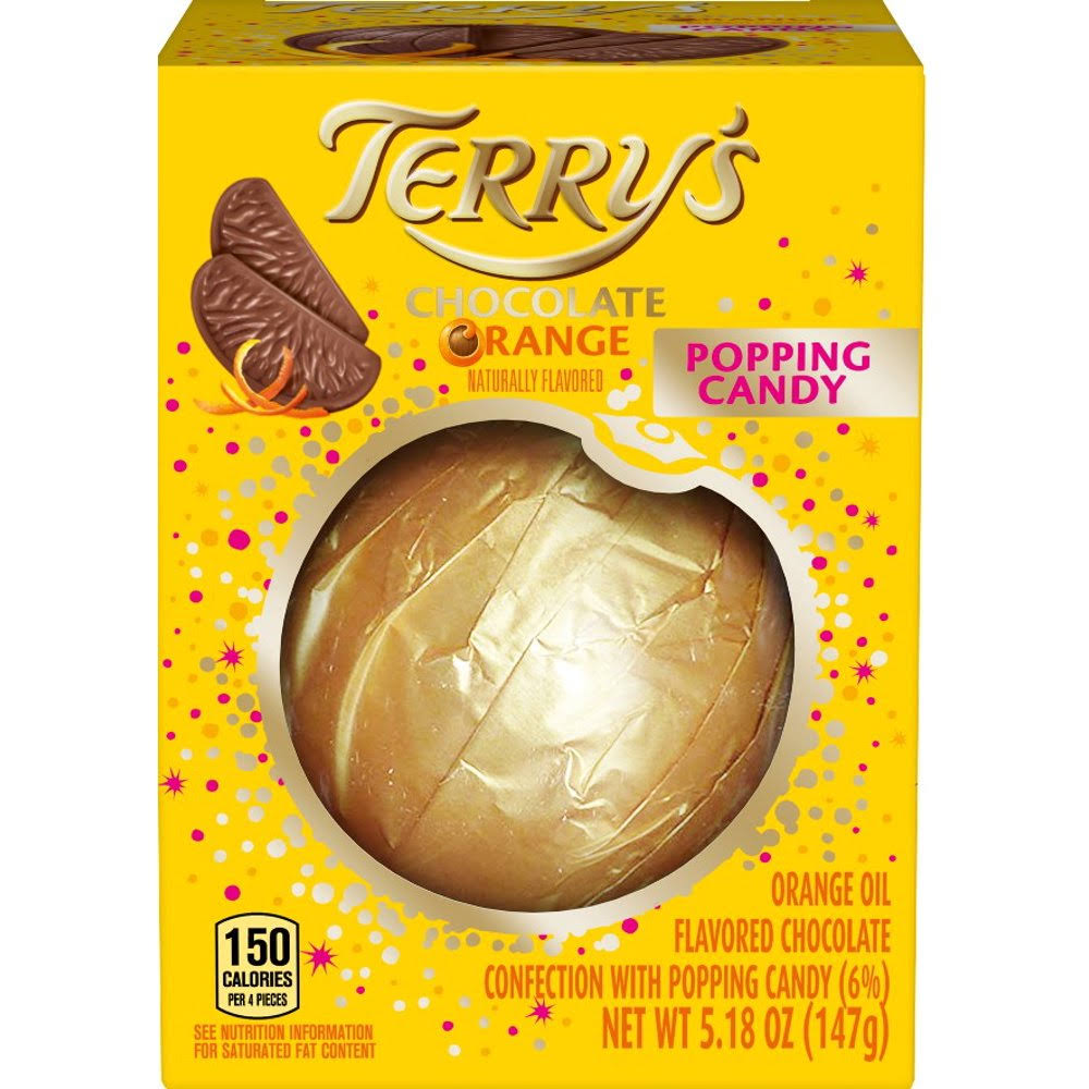 Terry's Popping Candy Chocolate Orange, Orange Flavored Confection wit