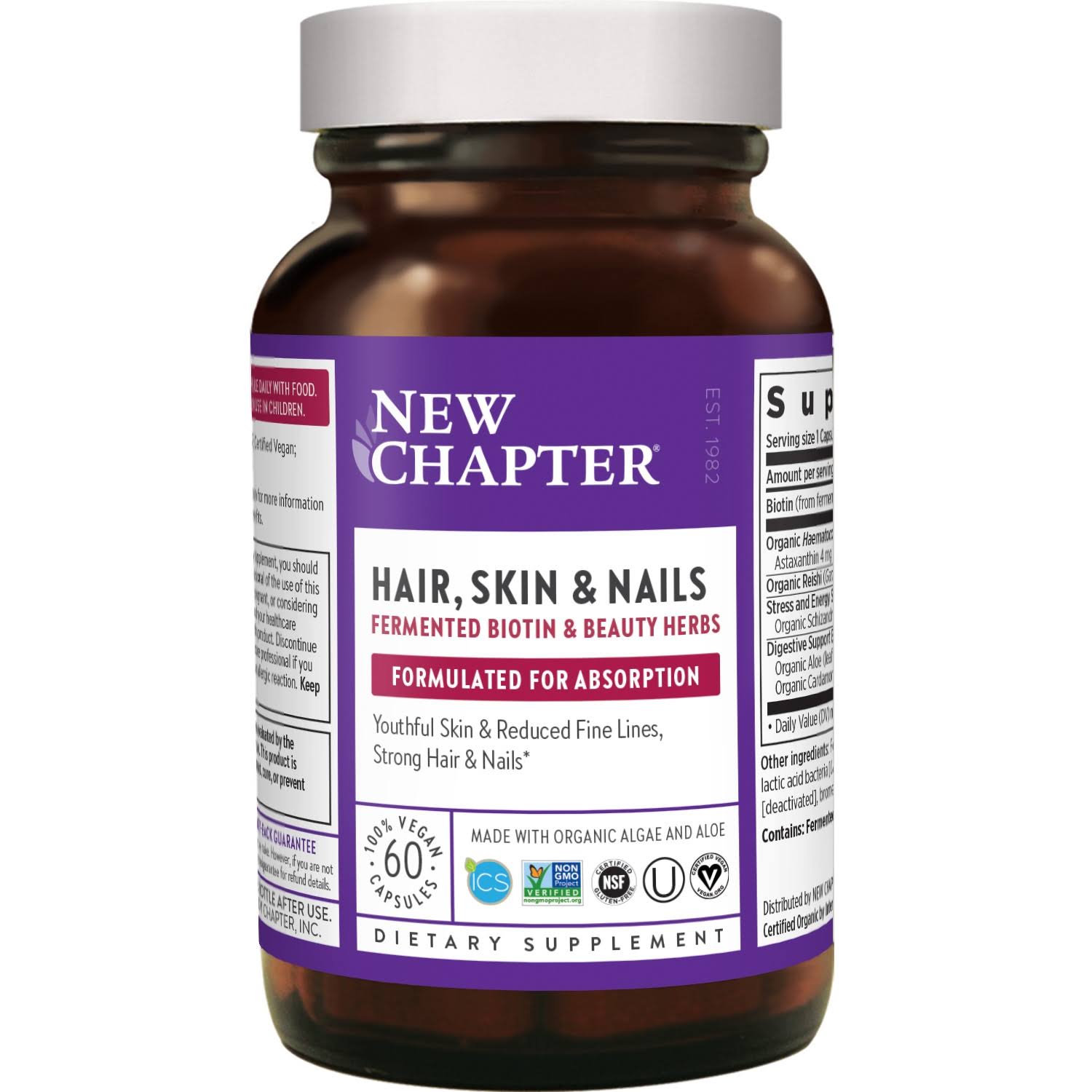 New Chapter Perfect Hair Skin and Nails Vitamins - 60 Vegetarian Capsule