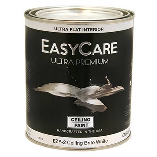 True Value EZF2-QT EasyCare Ceiling Brite Interior Flat Latex Wall Finish - White, 1qt