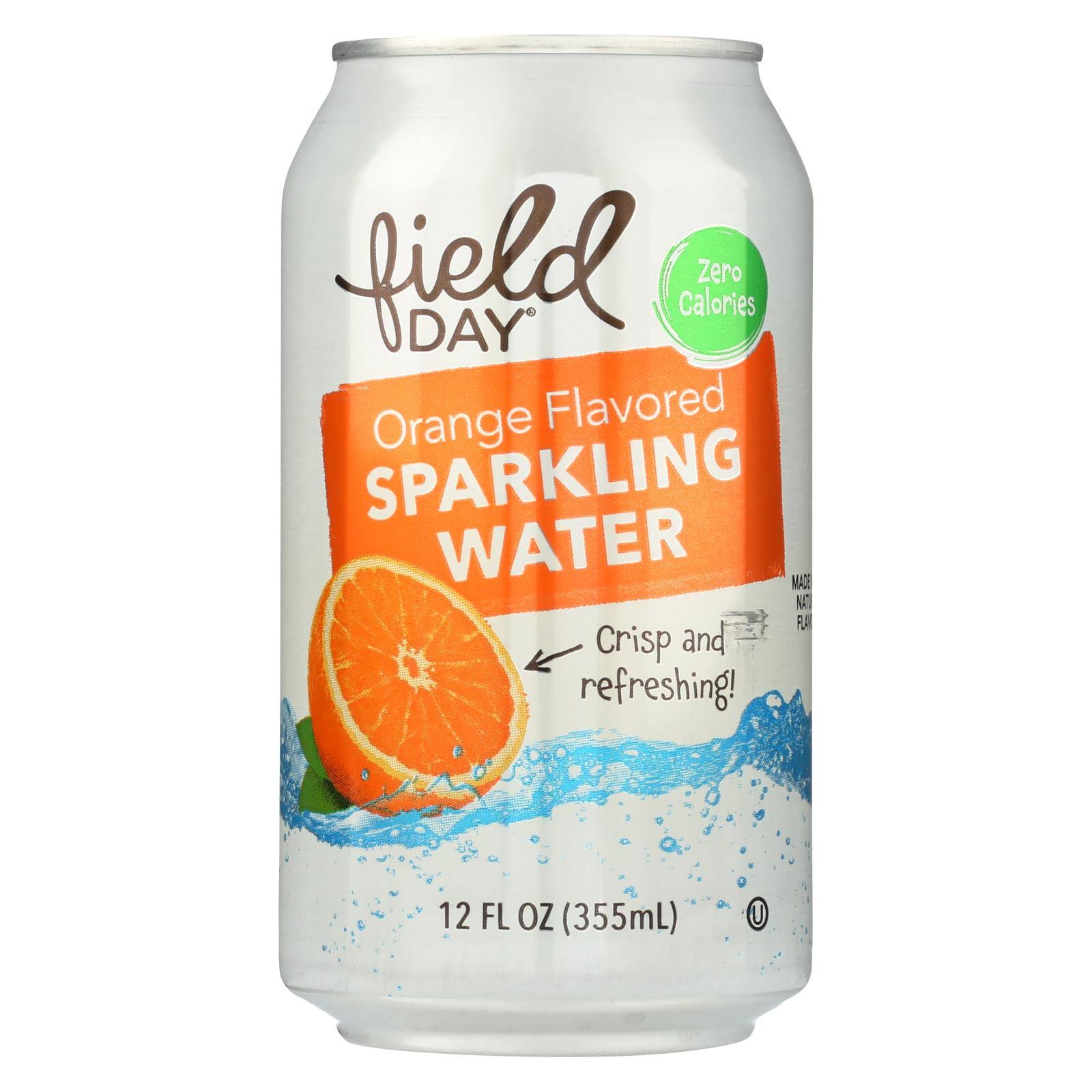 Field Day Orange Flavored Sparkling Water - Sparkling Water - Case of 4 - 12 fl oz