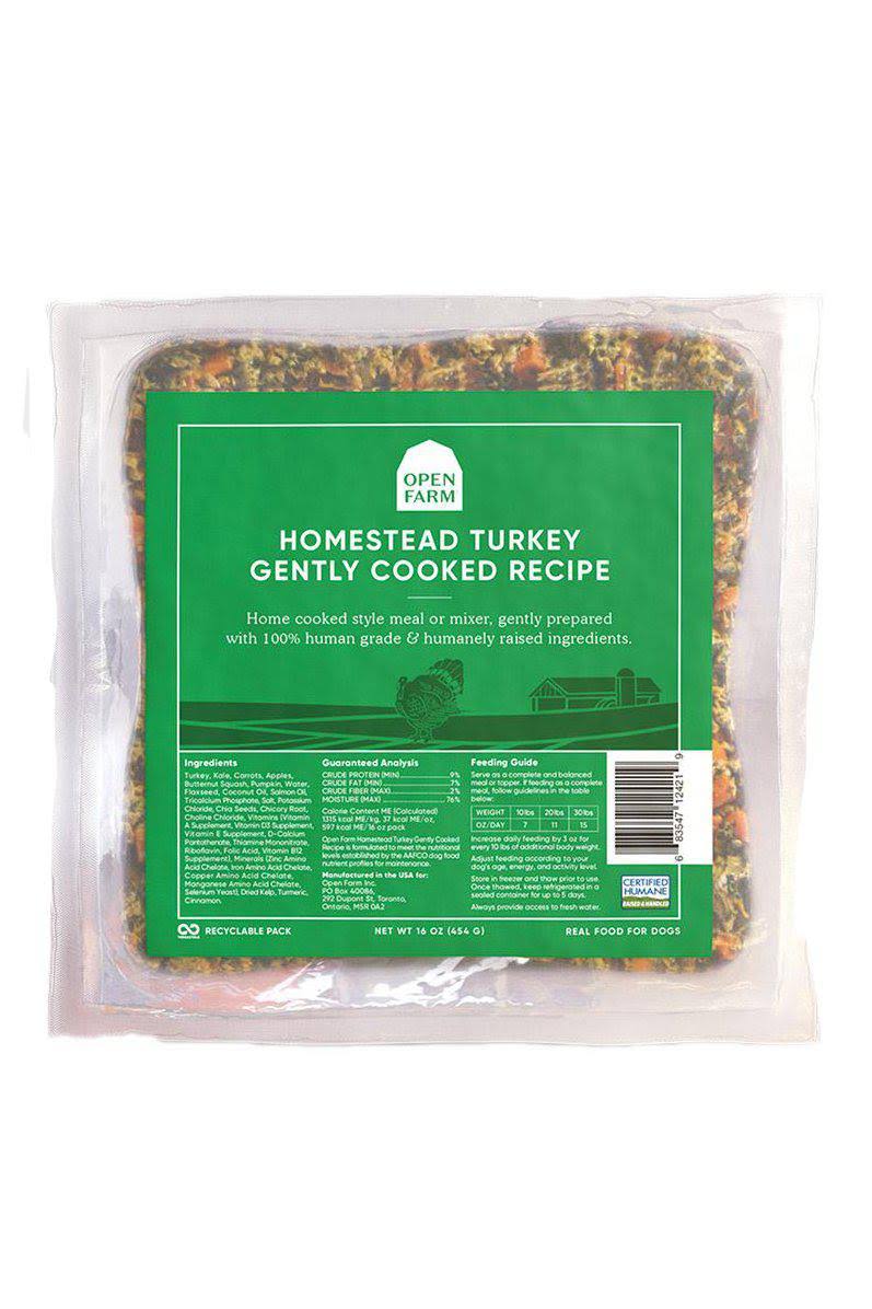Open Farm Gently Cooked Turkey Dog Treat - 16oz