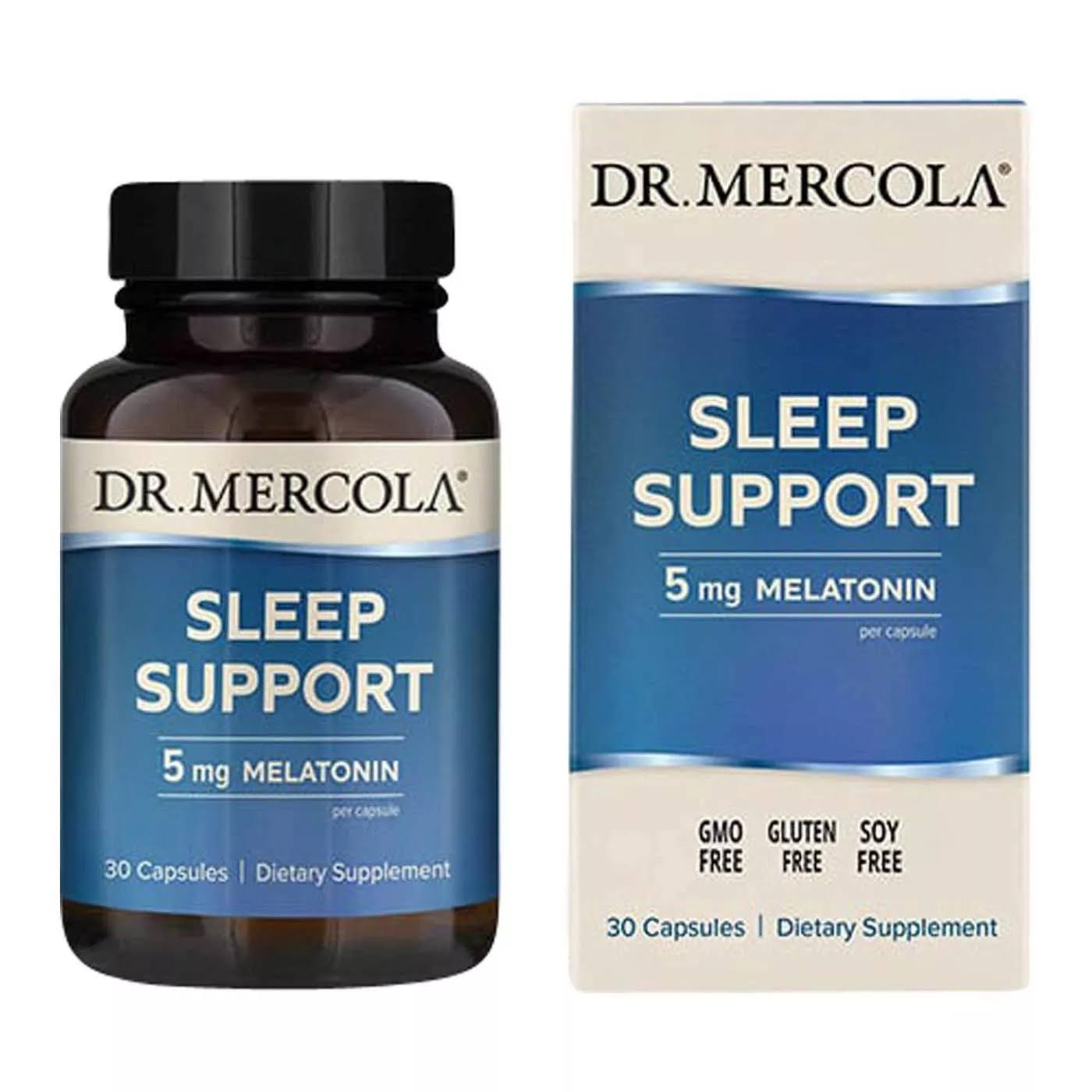 Dr. Mercola - Sleep Support with Melatonin 5 mg - 30 Capsules