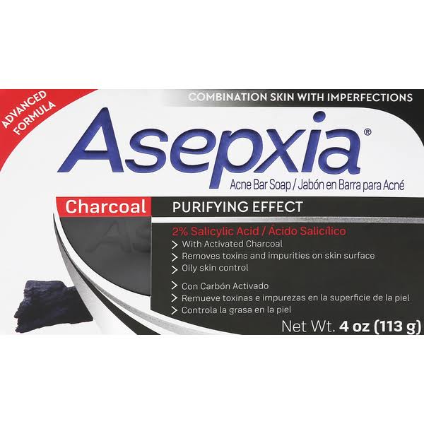 Asepxia Acne Bar Soap, Charcoal - 4 oz