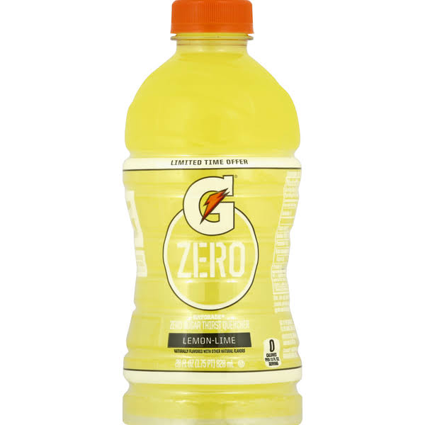 Gatorade Zero Thirst Quencher, Zero Sugar, Lemon-Lime - 28 fl oz