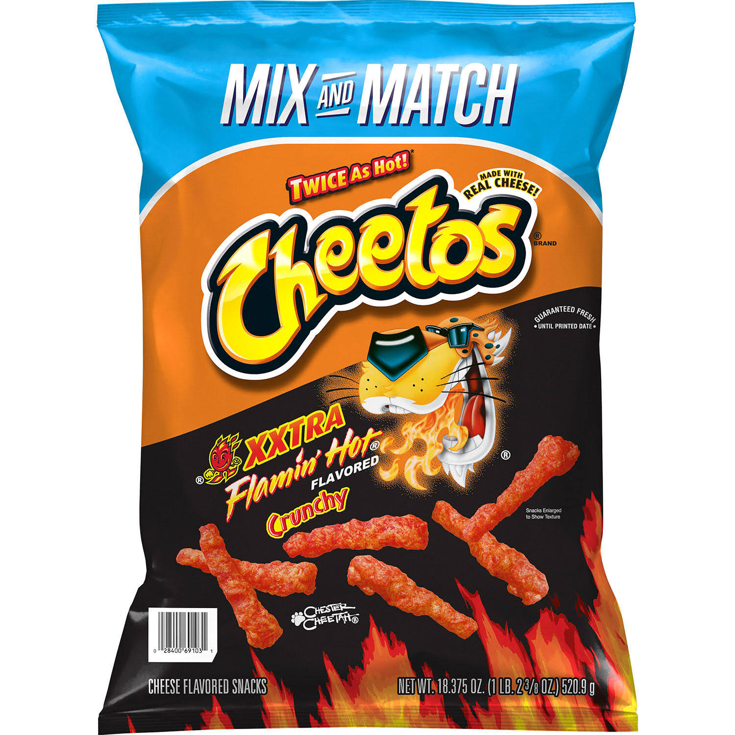 Cheetos Cheese Flavored Snacks, Xxtra Flamin' Hot, Crunchy - 18.375 oz