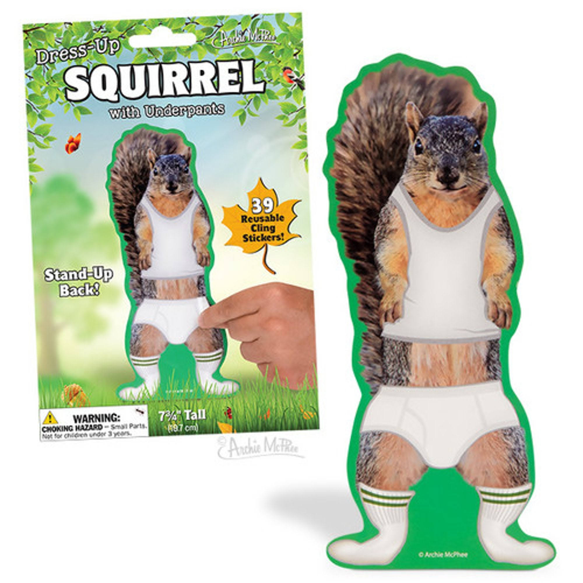Dress-up Squirrel with Underpants Novelty Fun Gag Gift