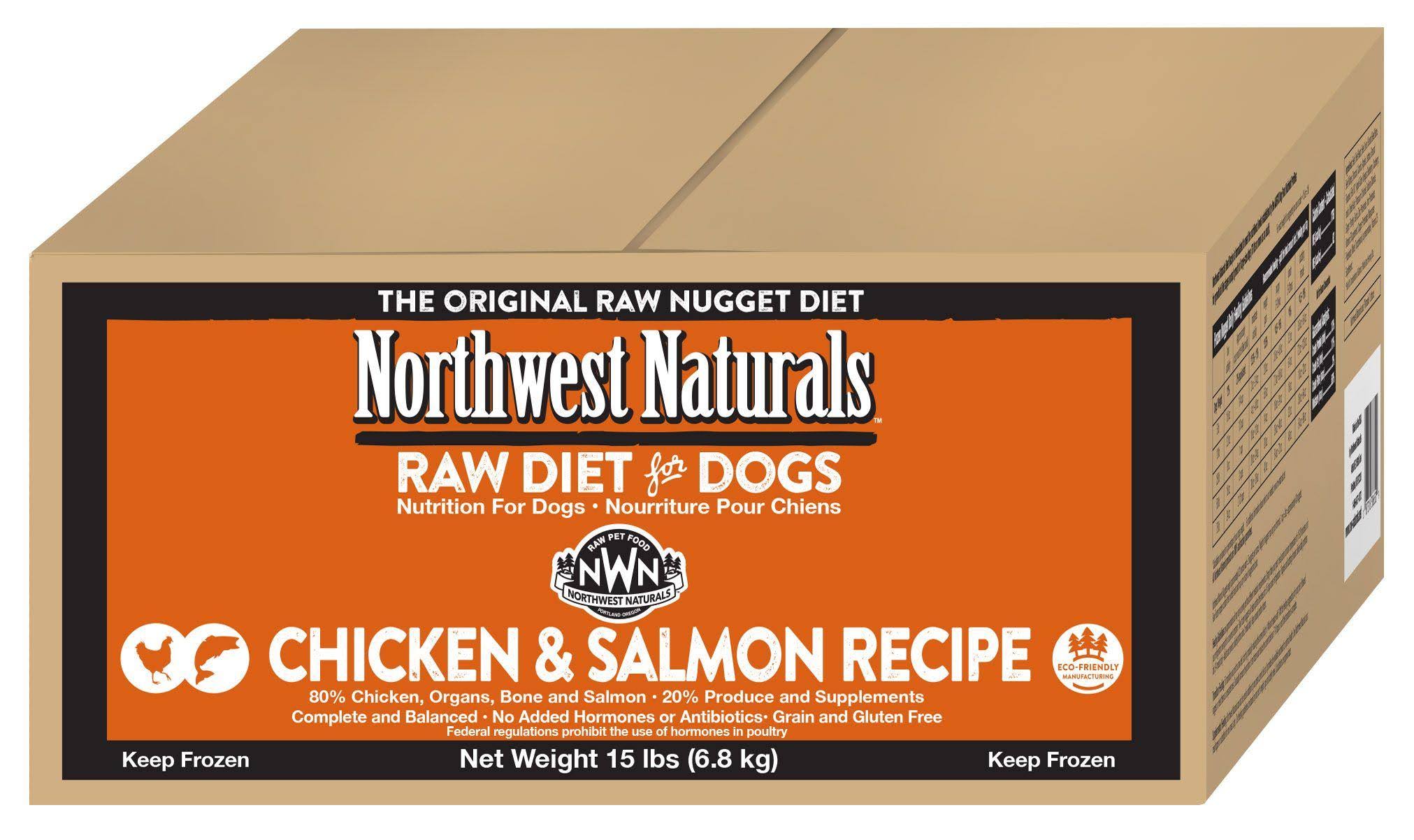Northwest Naturals Frozen Raw Nuggets Chicken & Salmon 15lb