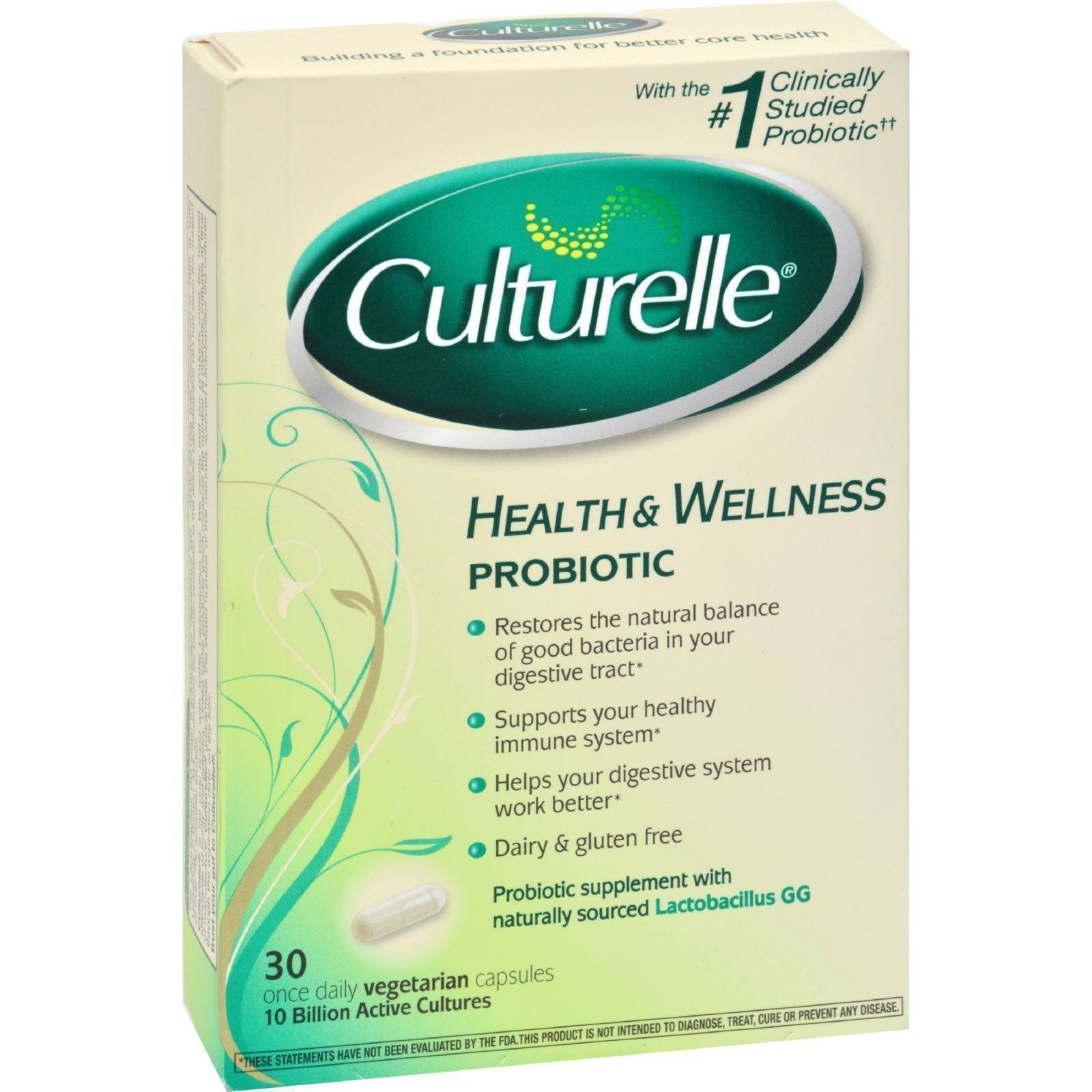 Culturelle Health and Wellness Probiotic - 30 Capsules