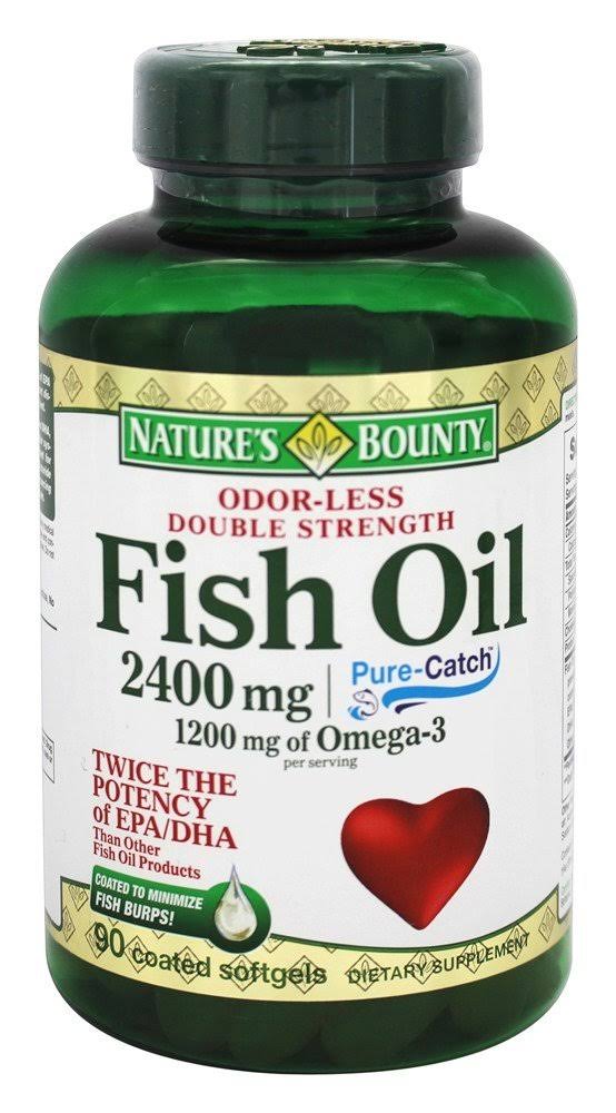 Nature's Bounty Fish Oil Supplement - 90 Coated Softgels, 2400mg