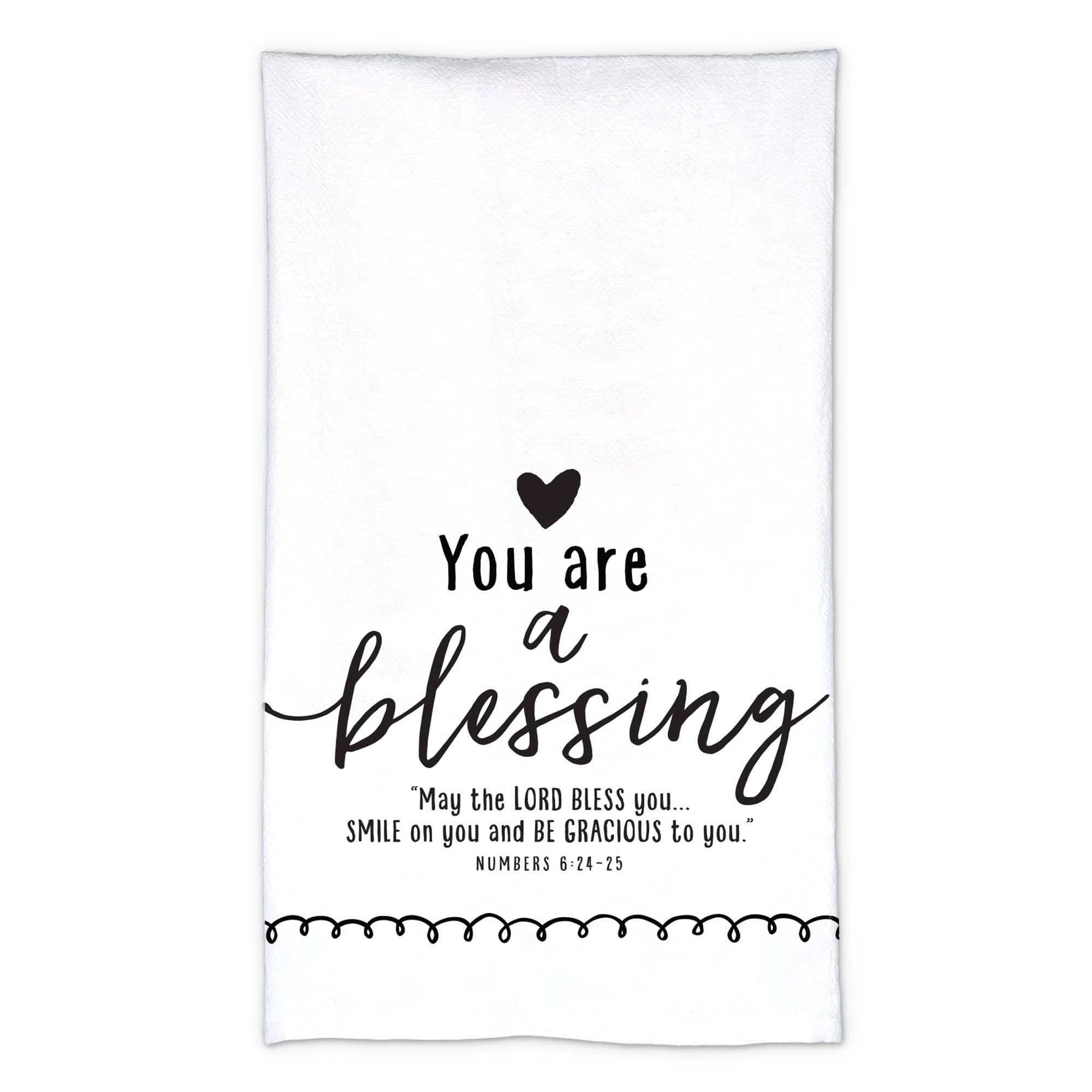 Dicksons White 'You Are a Blessing' Tea Towel One-Size
