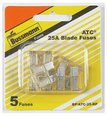 Cooper Bussmann Blade Fuses - 25A, x5