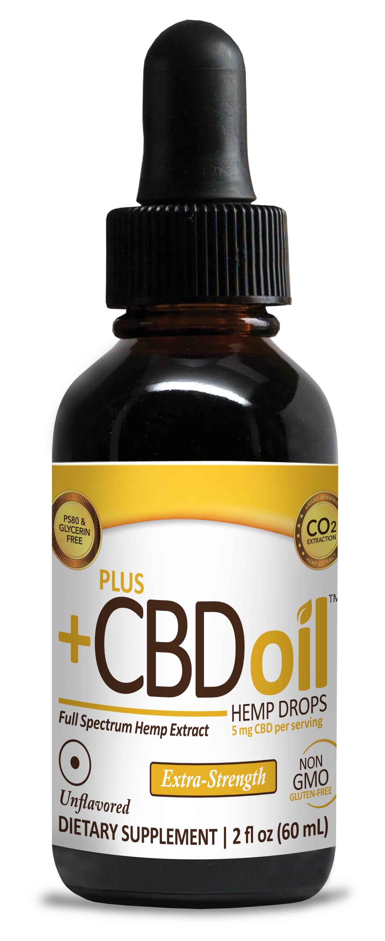 Plus +CBD Oil Gold Formula Drops - Unflavored, 2 fl oz