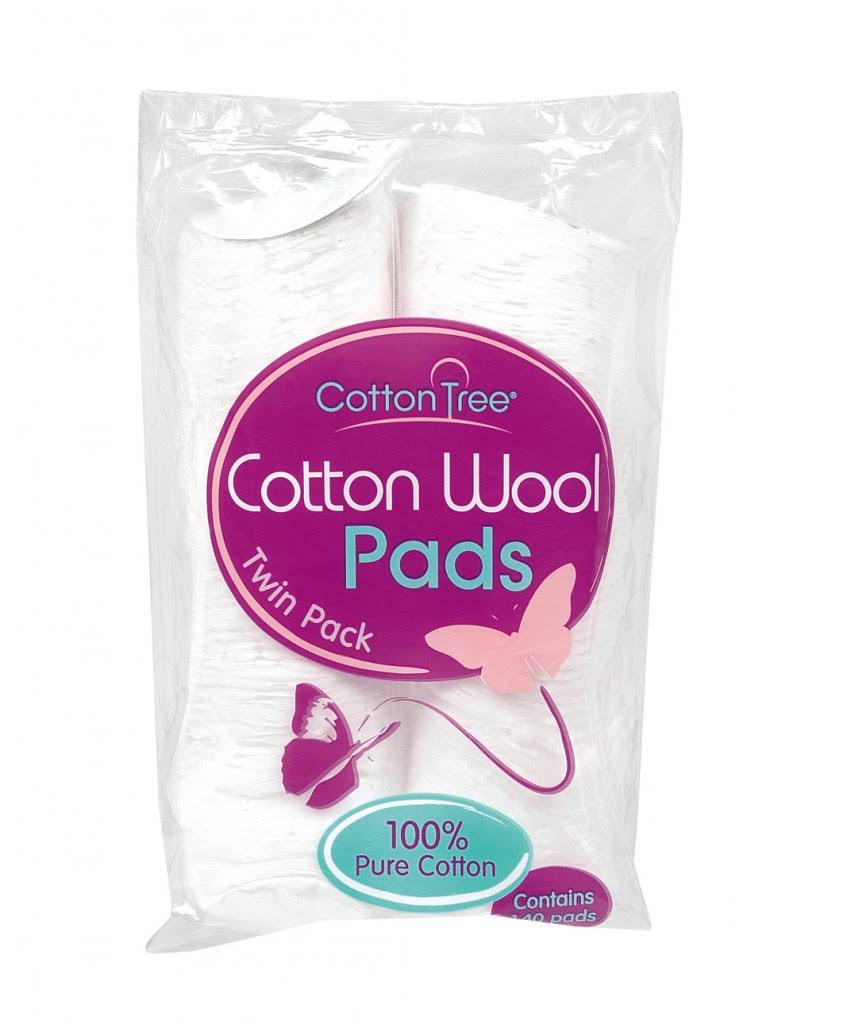 Cotton Tree Round Cotton Wool Pads - 2 Pack, 140 Pads
