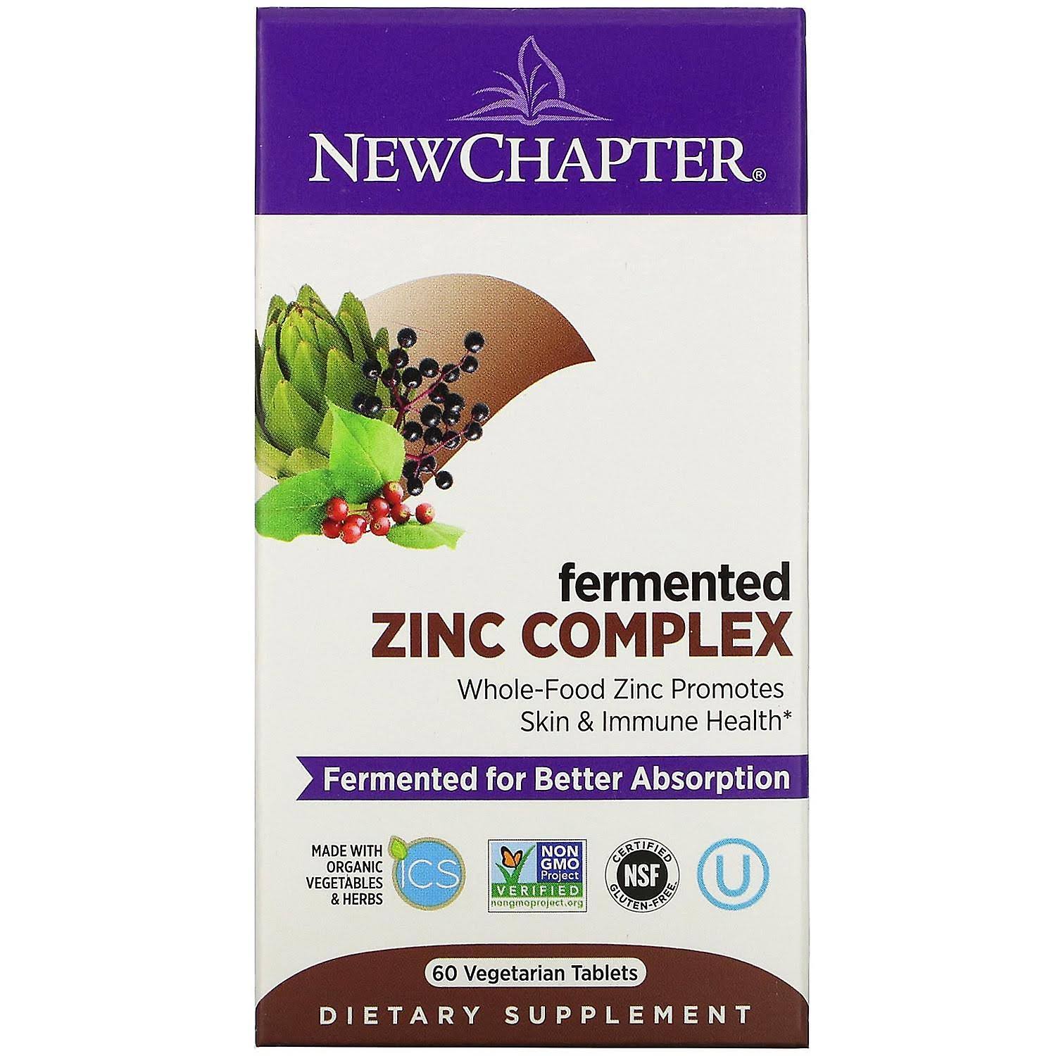 New Chapter Organics Zinc Food Complex - 60 Tablets
