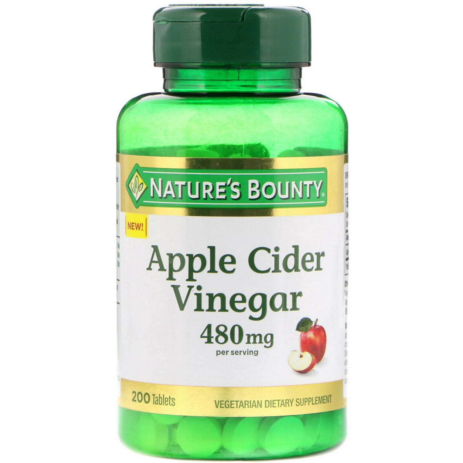 Nature's Bounty Apple Cider Vinegar 240 mg 200 Tablets