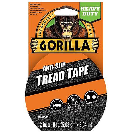 Gorilla 104921 Tread Tape: 2 in. x 120 in. Black - 1 Roll - Find Tape