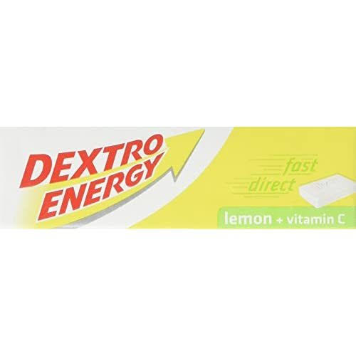 Dextro Energy Lemon Glucose Tablets with Vitamin C, 47 g, 24 Packs, Energy Tablets, for a Quick Burst of Glucose