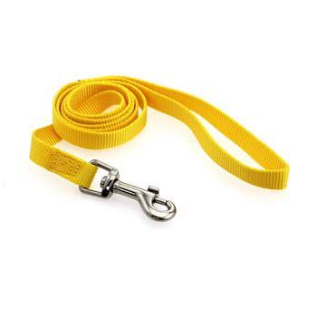 Casual Canine Nylon Dog Leash - Yellow - 5/8" x 4' Length