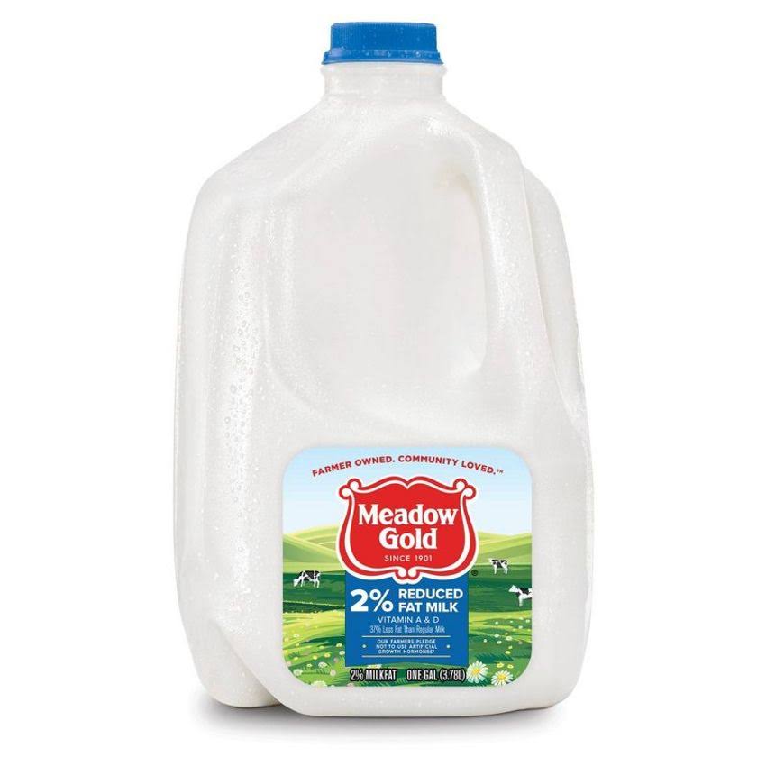 Meadow Gold Milk, 2% Reduced Fat - one gal (3.78 l)