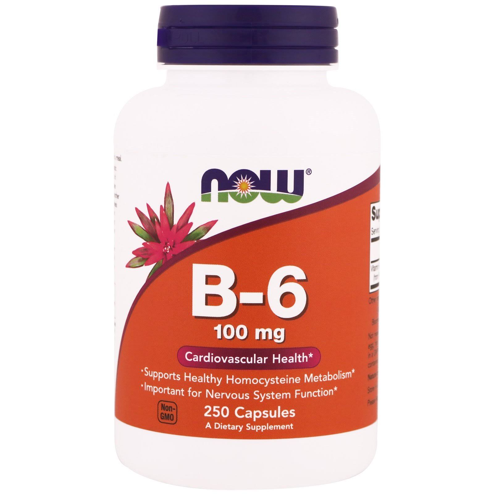Now Foods Vitamin B-6 - 250 Capsules, 100mg