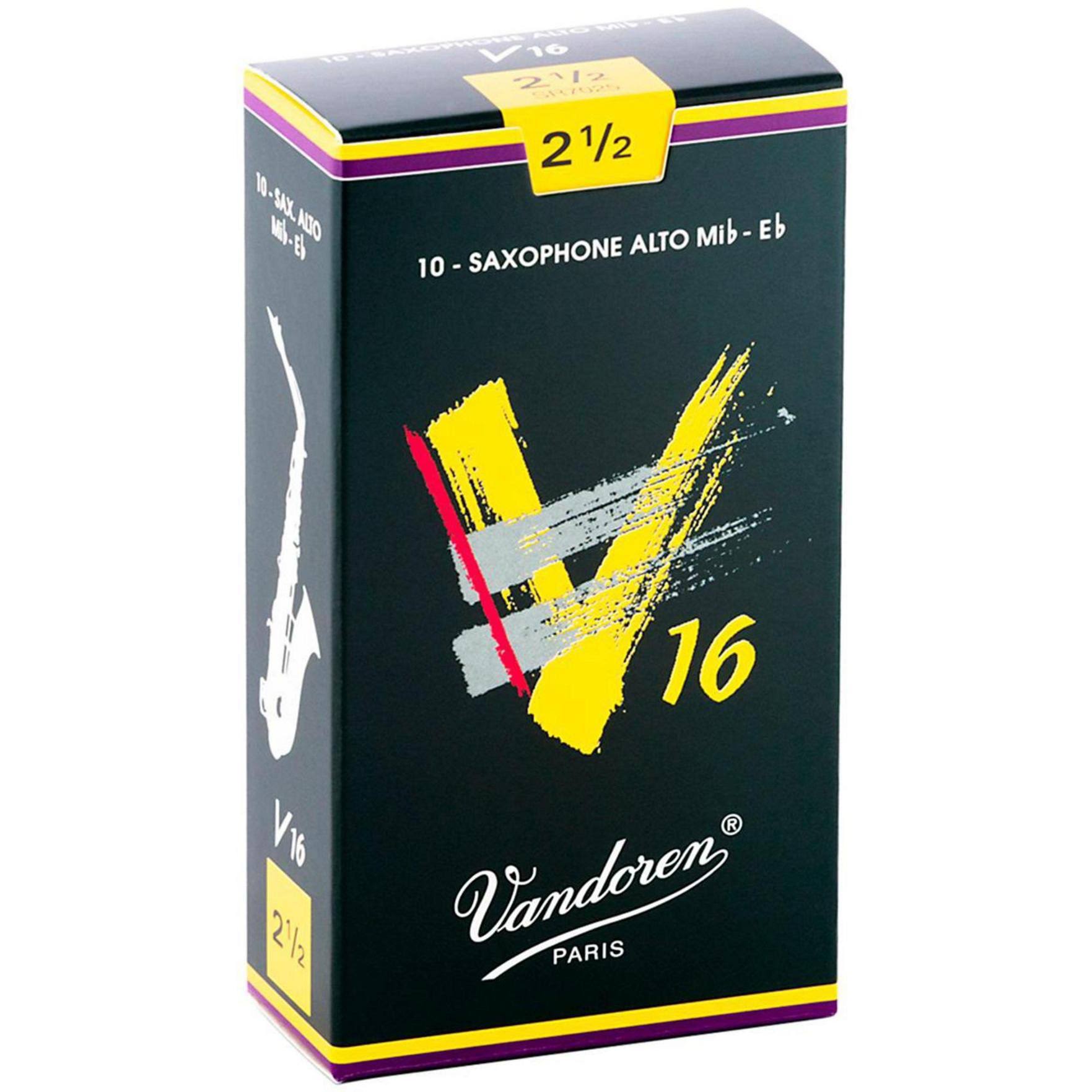 Vandoren V16 Alto Saxophone Reeds 2.5 Box of 10