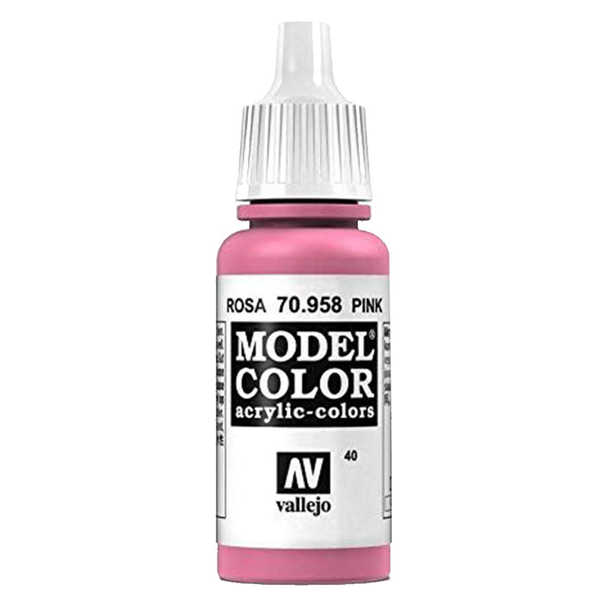 Vallejo Model Color Acrylic Paint - 70.958 Pink, 17ml