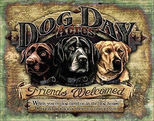 Dog Day Acres Distressed Retro Vintage Tin Sign