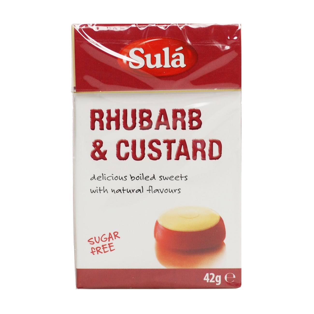 Sula Rhubarb & Custard Sugar Free Sweets 42g