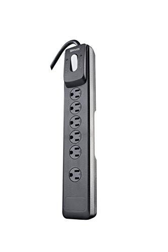 Woods 41494 Surge Protector With Safety Overload Feature 6 Outlets And