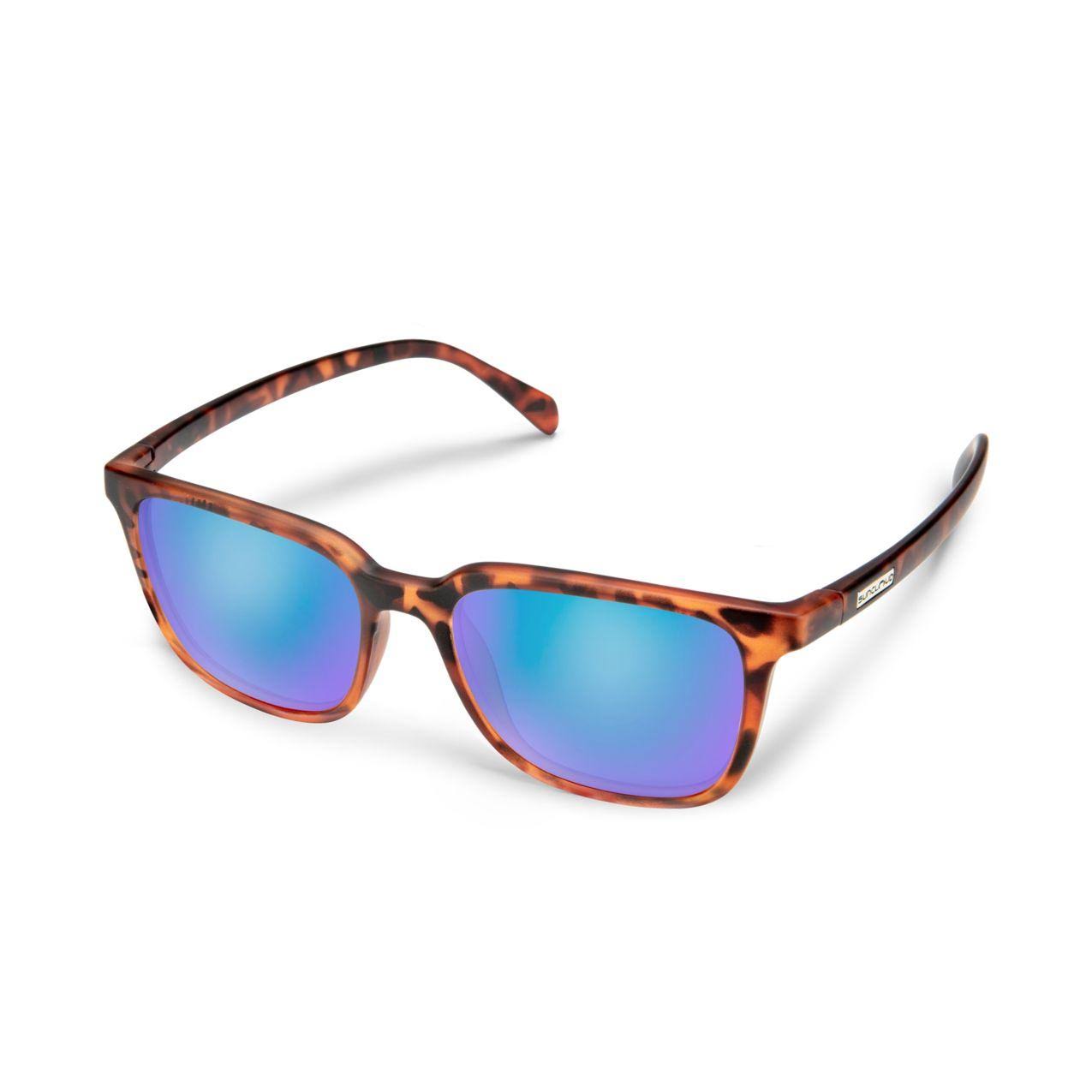 Suncloud - Boundary Sunglasses Matte Tortoise/Polarized Blue Mirror