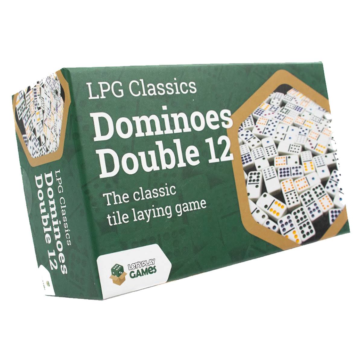 Let's Play Games LPG Classics Dominoes Board Game Double 12