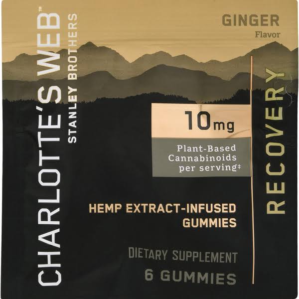 Charlottes Web Recovery, 10 mg, Gummies, Ginger Flavor - 6 gummies