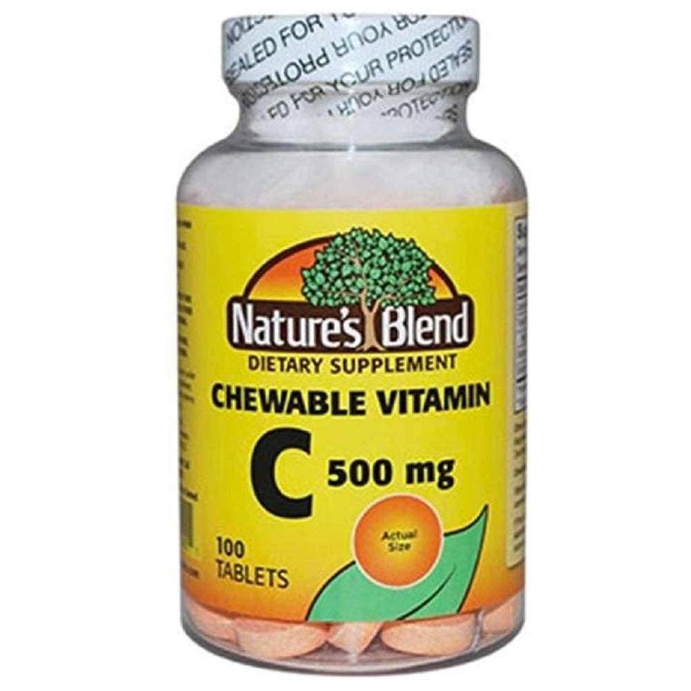 Nature's Blend Vitamin C Supplement - Orange, 500mg, 100 Tablets