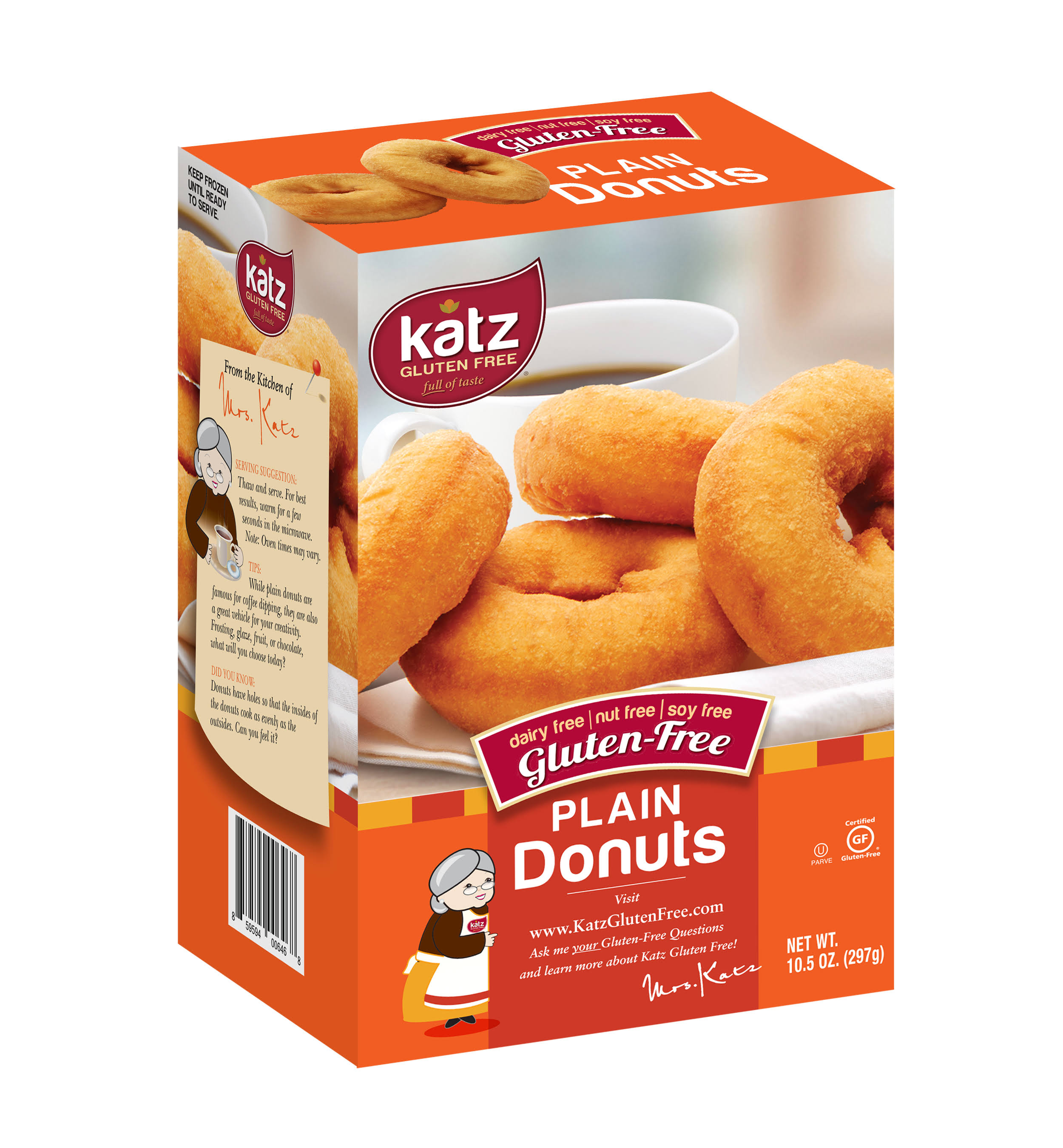 Katz Gluten Free Plain Donuts | Dairy, Nut, Soy and Gluten Free | Kosh