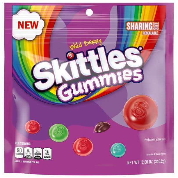 Skittles Gummies Wild Berry (Sharing Size 340g)