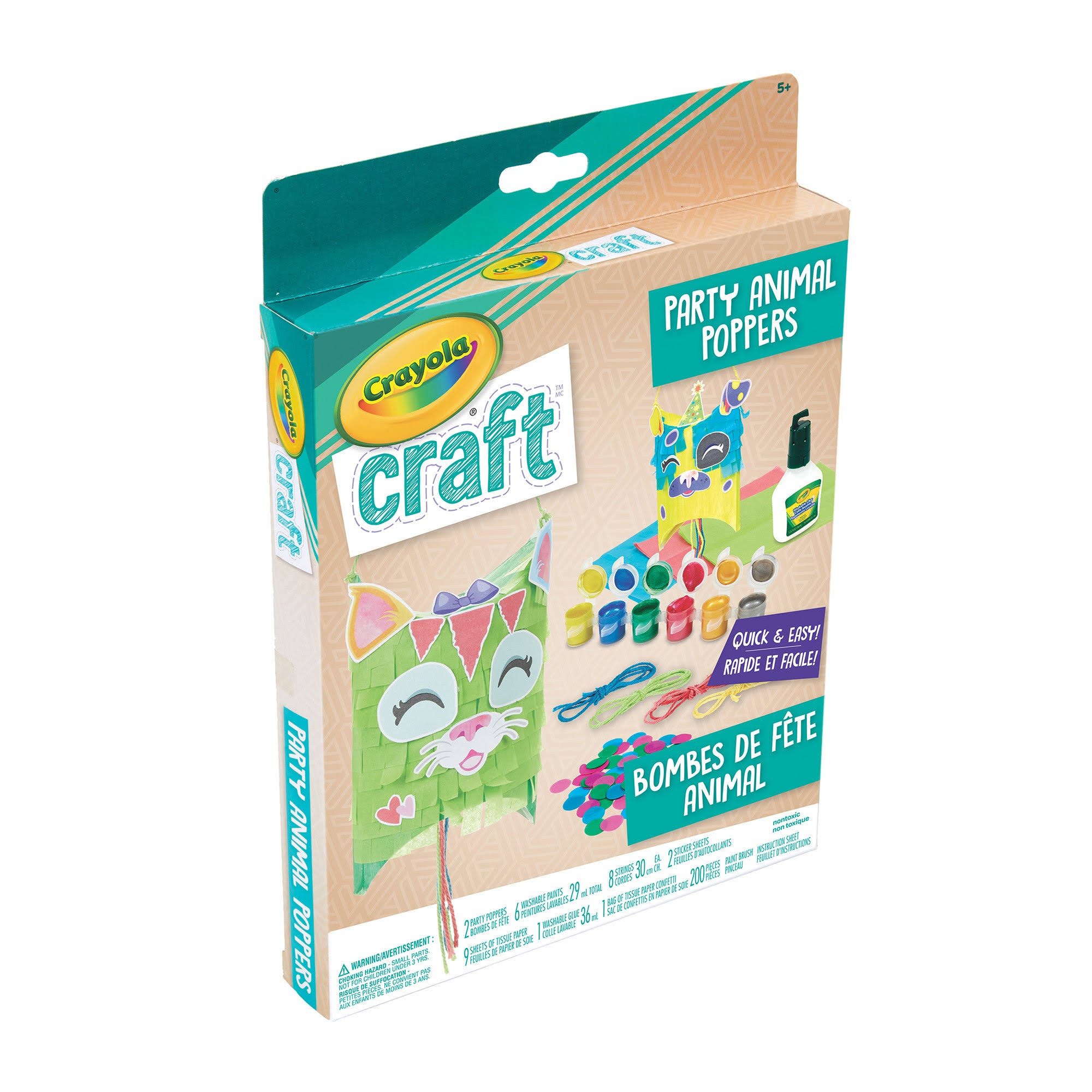 Crayola Craft Party Animal Poppers Kit