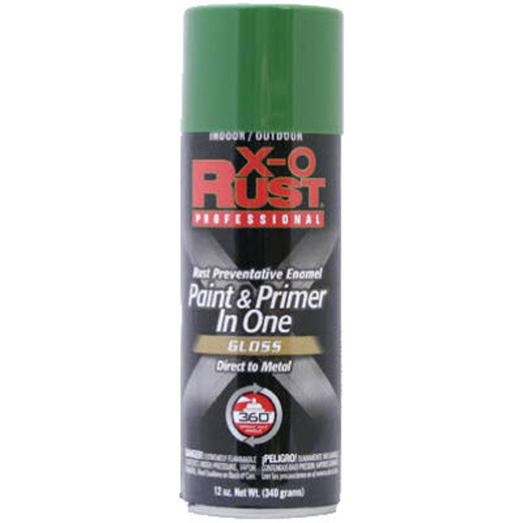 True Value MFG Company Anti-rust Enamel Paint and Primer Spray - Medium Green Gloss, 12oz