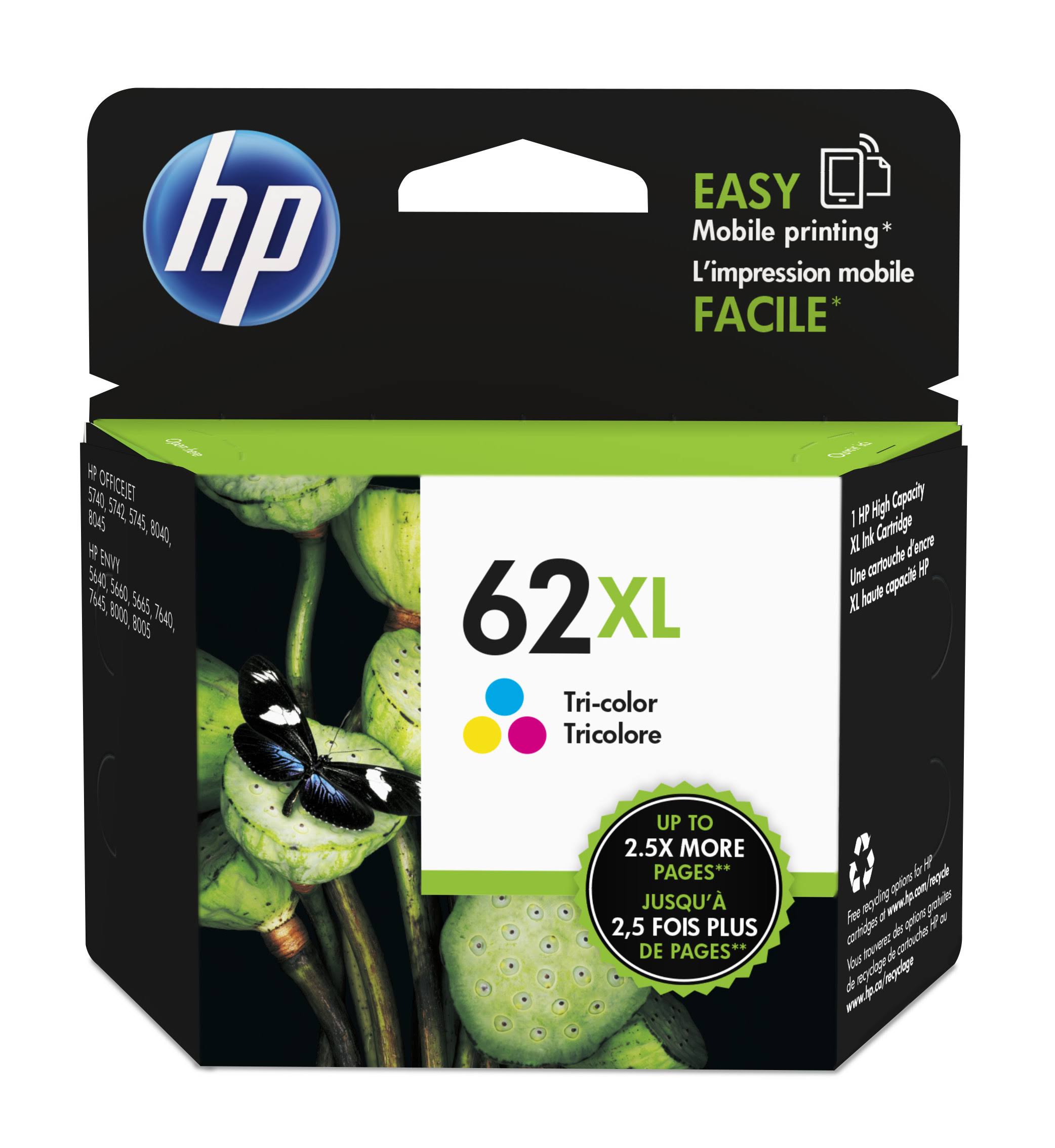 Hp 62xl Ink Cartridge - High-Yield, Tri-Color