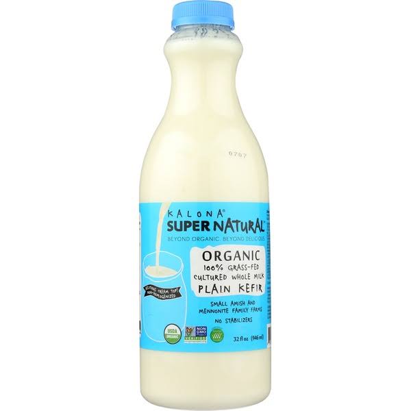 Kalona Supernatural Organic, Plain, Whole Milk Kefir - 32.0 fl oz