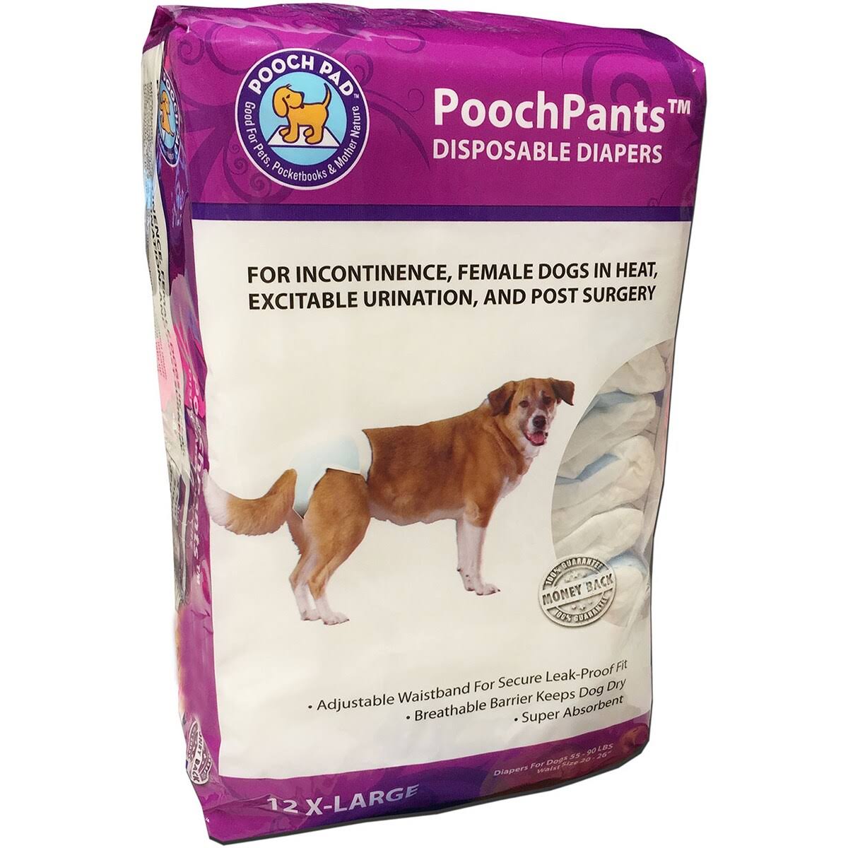 PoochPad Disposable Diaper, Large