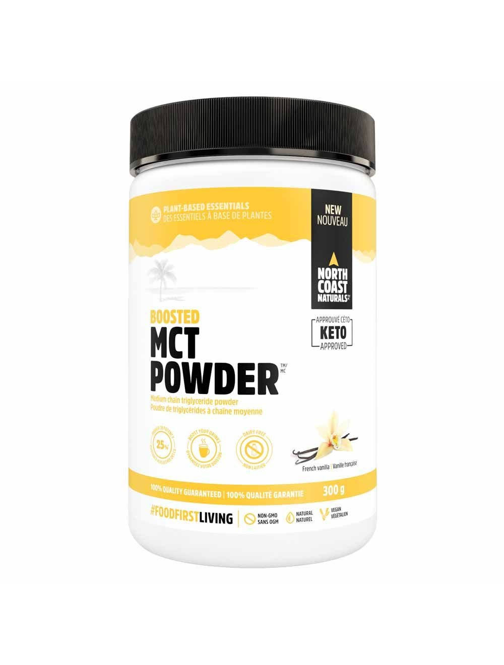 North Coast Naturals Boosted MCT Powder 300g / French Vanilla