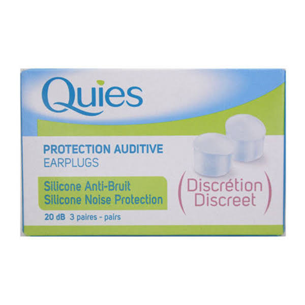 Quies Silicone Protection Ear Plugs - Discreet 20 DB - 3 Pairs