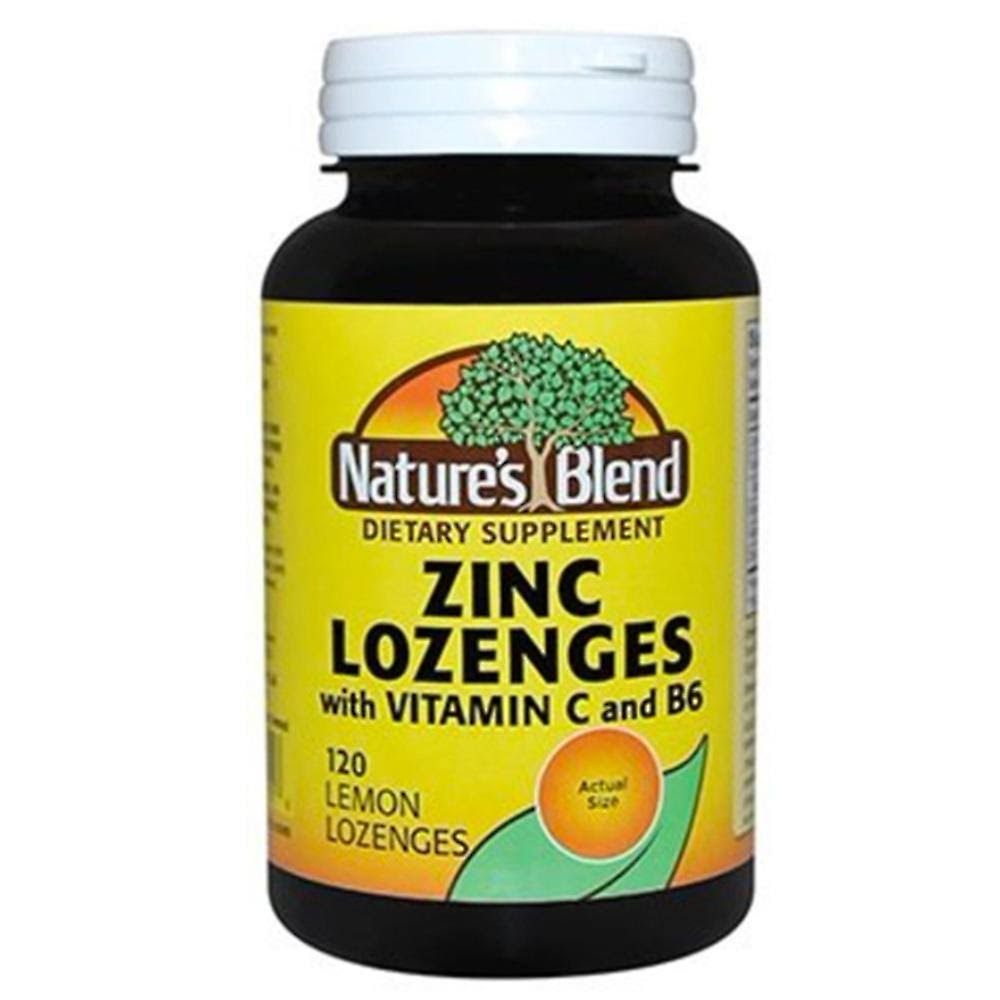 Nature's Blend Zinc Lozenges Supplement - Lemon, 120ct