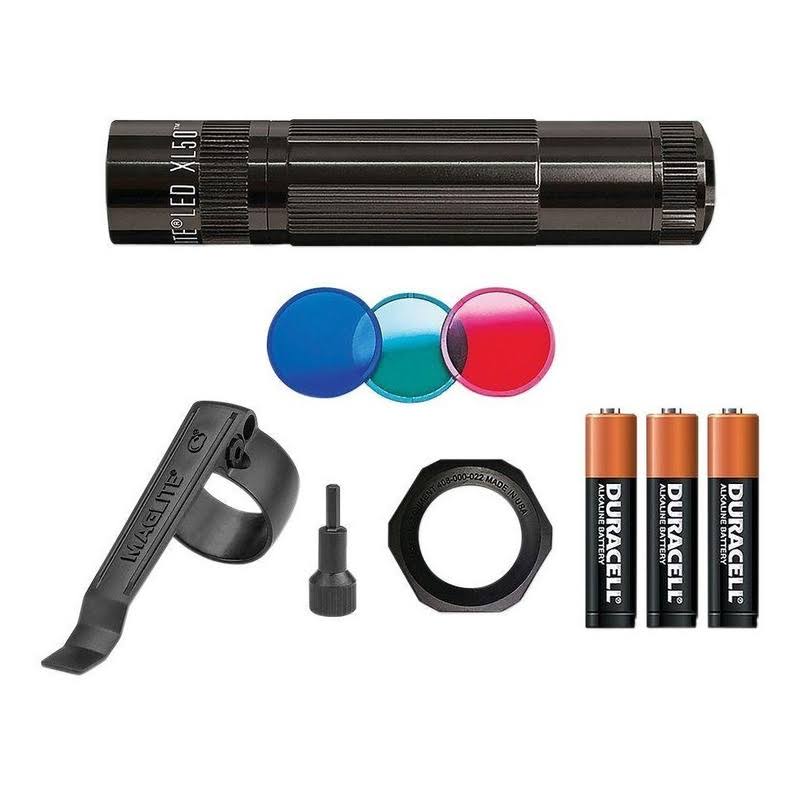 Maglite XL50 S301C 3-Cell AAA LED Flashlight Tactical Pack - Black, 200 Lumen