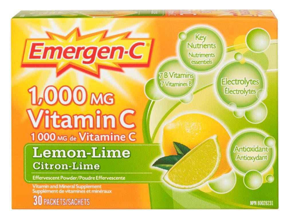 Emergen-C Vitamin C, 30 units, Lemon-Lime